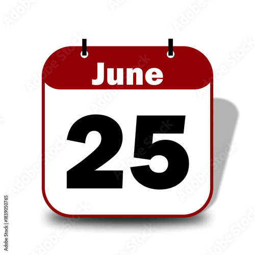 25 June Calendar Date