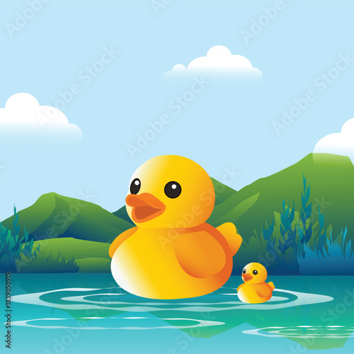 rubber duck in the water