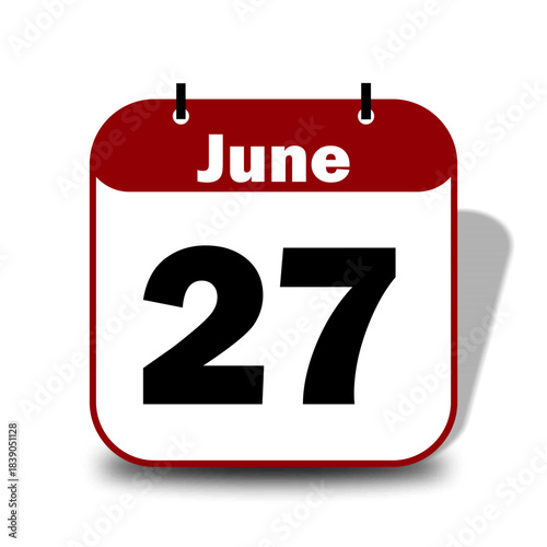 27 June Calendar Date