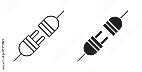 Plugin icon in simple flat trend modern graphic design abstract logotype element