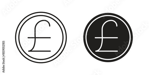 Pound icon in simple flat trend modern graphic design abstract logotype element