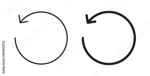 Reset icon in simple flat trend modern graphic design abstract logotype element