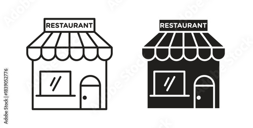 Restaurant icon in simple flat trend modern graphic design abstract logotype element