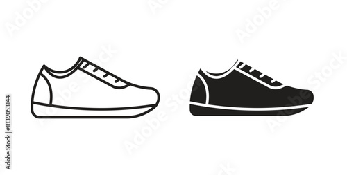Shoes icon in simple flat trend modern graphic design abstract logotype element