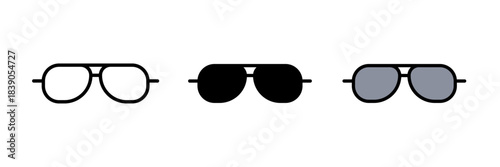 Sunglasses icon eyewear symbol, shades illustration, fashion accessory, eye protection, summer style, minimalist sunglasses, cool look, casual accessory, modern flat icon.