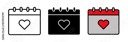 Valentine's Day icon minimal heart symbol, simple love illustration, romantic celebration icon