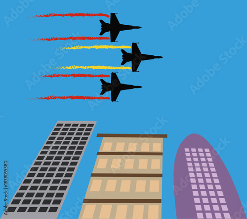 12 de octubre, desfile aéreo