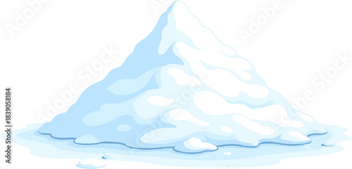 Soft Winter Snow Pile Illustration – Snow Drift Clipart, Frosty Seasonal Element, Holiday Background Detail for Christmas and Winter Designs