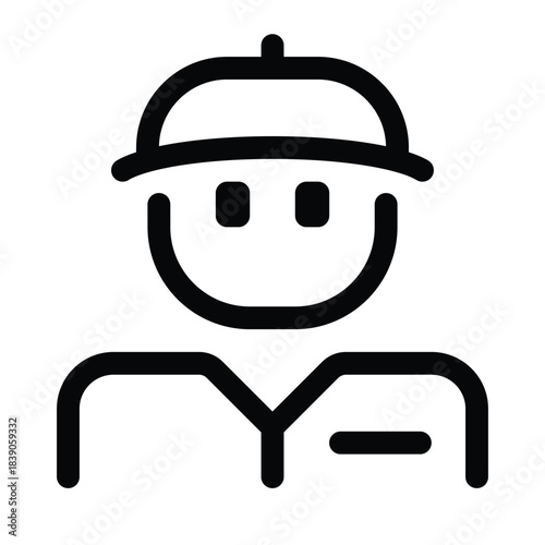 Outline package box icon for shipping, delivery, and mail parcel.