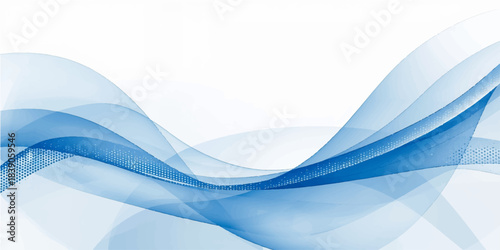 Abstract blue background with flowing lines and soft wave design, perfect for vector illustration or web backdrop