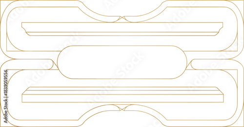 Vintage abstract frame, ornate symmetrical design, decorative scrollwork pattern, elegant geometric layout, classic ornamental border, retro engraved graphic element