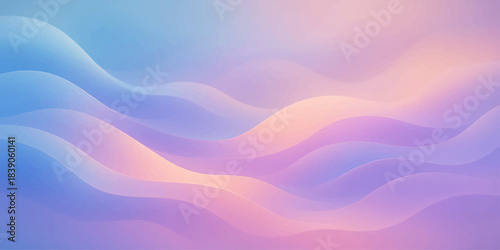 Abstract colorful blue vector background with wavy motion curves, water texture, and soft silk pattern illustration