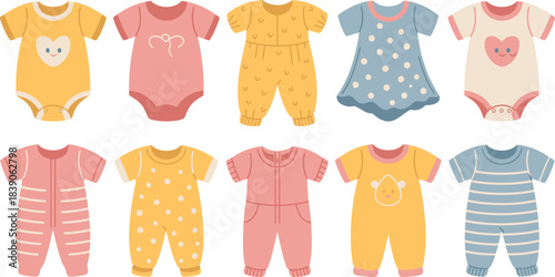 Baby Clothes Onesies, Sleepers, and Dress with Whimsical Designs for Infants