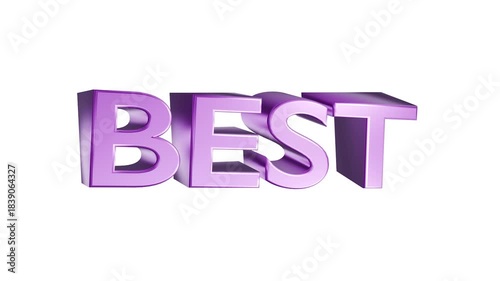 3D BEST text for top-rated products, premium offers and standout promo designs