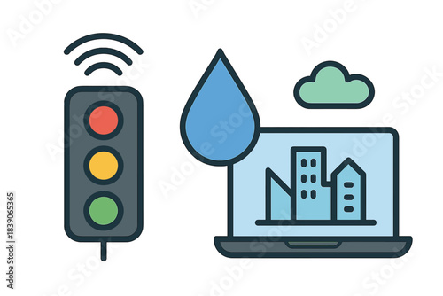 Wireless monitoring of urban traffic flow and water resource management systems