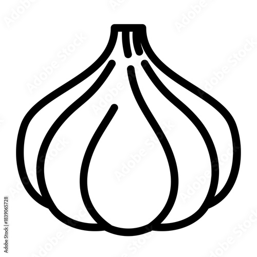 garlic outline icon