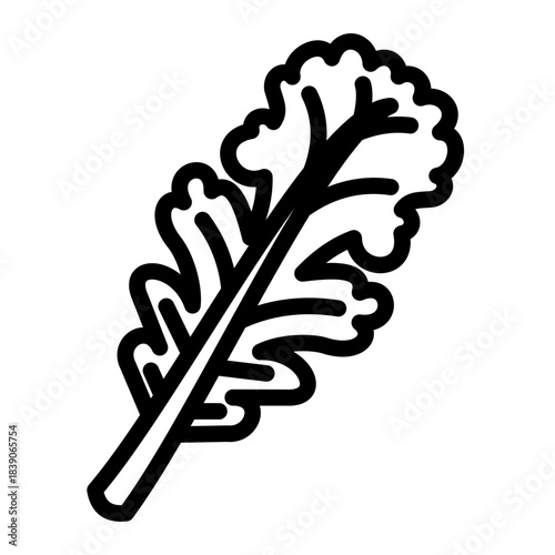 lettuce leaf outline icon