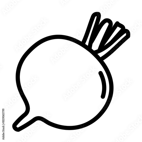 radish outline icon