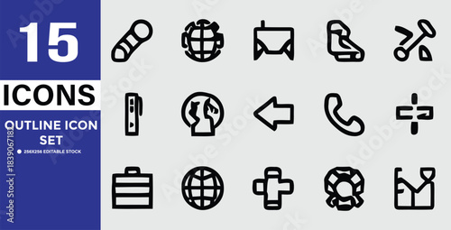 set of old fashioned objects