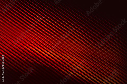 Abstract red diagonal lines with gradient glow and shadow for dynamic background use