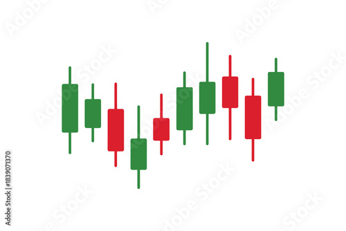 Candlestick chart pattern vector, Financial trading market indicator illustration