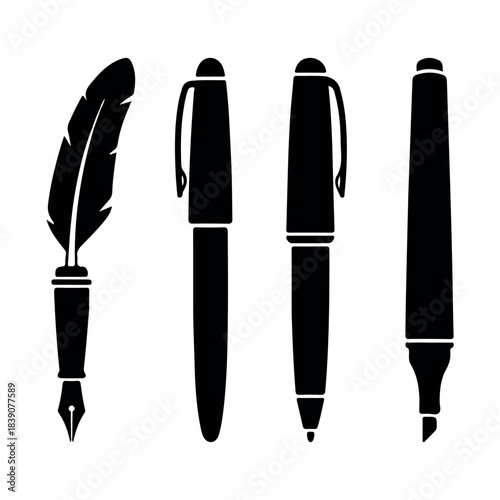 PrinFeather, Fountain, Rollerball Pens, and Markert