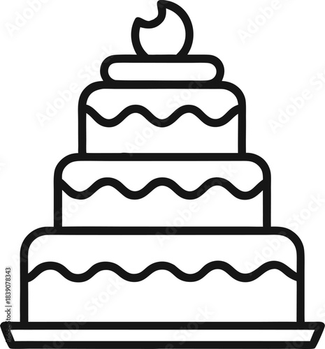 birthday cake vector illustration