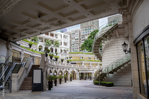 Traditional architecture of the outdoor mall 1881 Heritage mall located in Hong Kong City