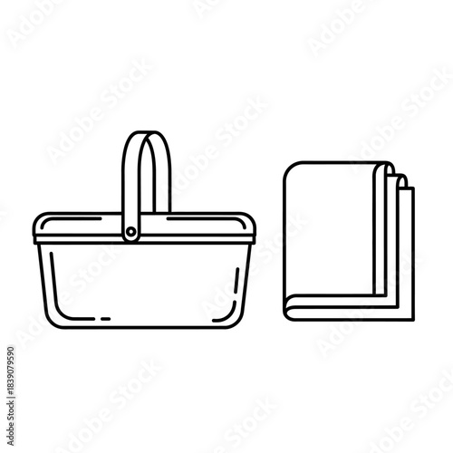 Basket and Blanket Setup for Outdoor Gatherings