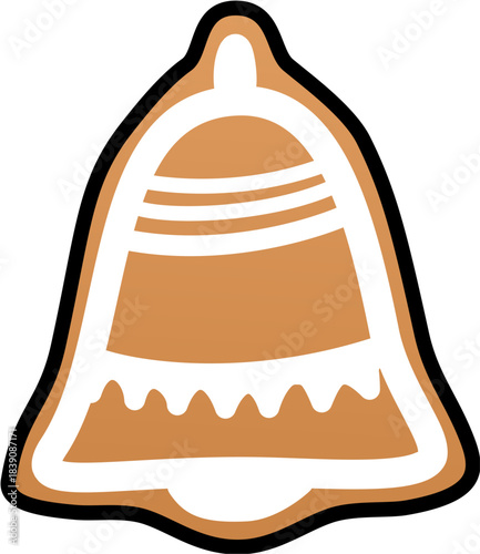 gingerbread icing in bell shape