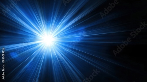 A Bright Blue Starburst Effect