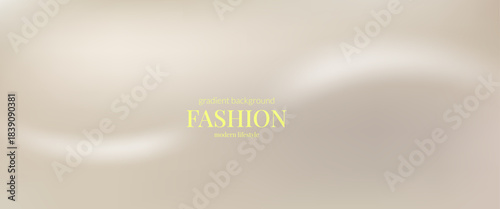 Pearl grey cream wave fashion gradient background. Neutral beige abstract gradation backdrop. Vector nude pale colors bg. Simple brown fashion design. Cover soft wavy transition.