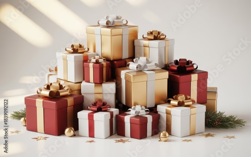 Luxury Golden Gift Box Holiday Background