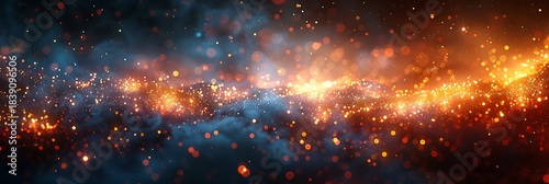 Panoramic View of a Vibrant Nebula in Deep Space, Illustrating Cosmic Wonders