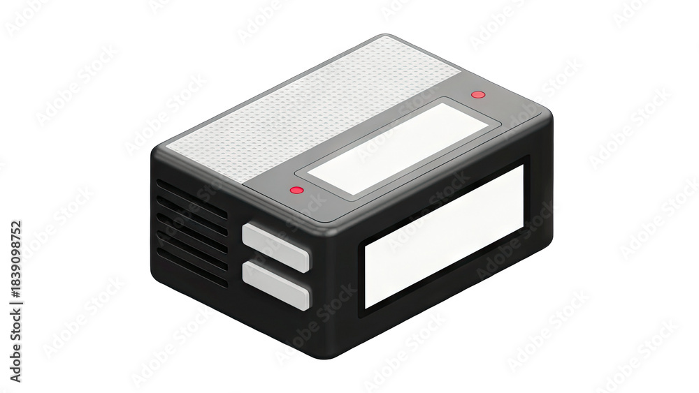Fototapeta premium Isometric Digital Recorder Isolated on White Background