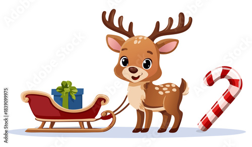 Christmas reindeer vector