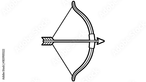 black and white bow and arrow clip art preview