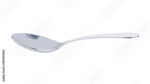 Elegant Stainless Steel Table Spoon on Neutral Background
