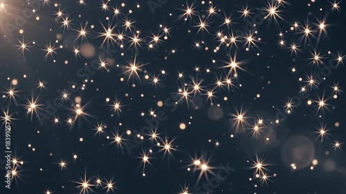 Sparkling Stars in the Night Sky Background Animation.
