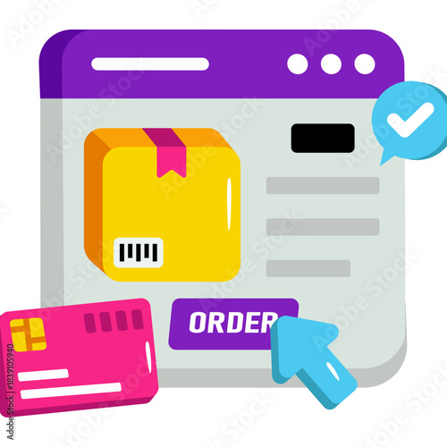 An icon design of logistic website 