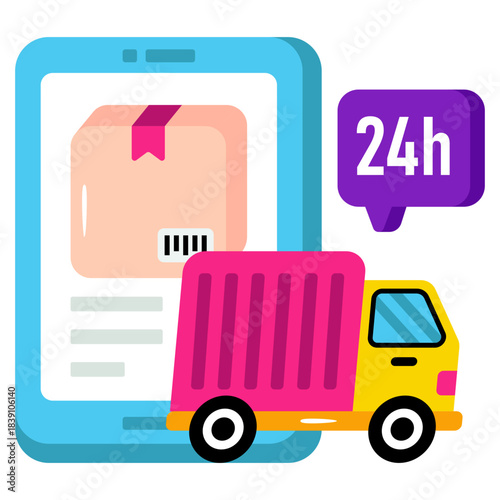 Perfect design icon of mobile parcel