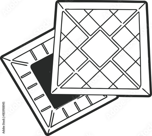 Baseball Diamond Field Silhouette Vector