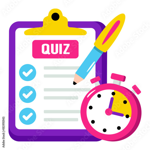 Modern design icon of test time