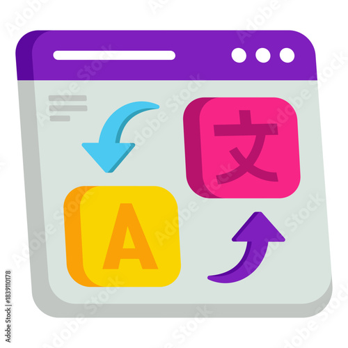      Vector design of language translator icon