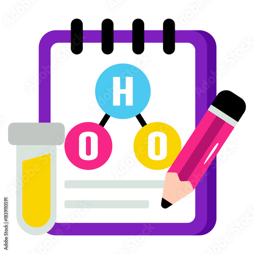 A perfect design icon of lab report 