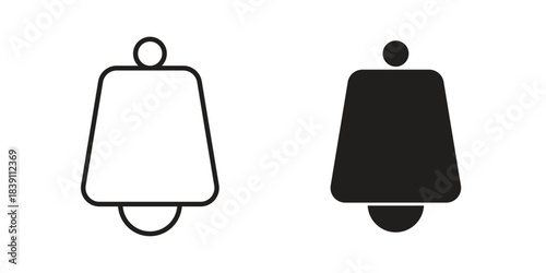Cowbell icons, Line vector. solid symbol set