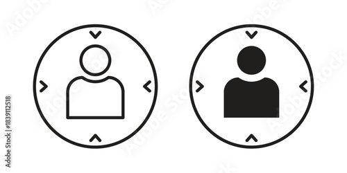Customer centricity icons, Line vector. solid symbol set