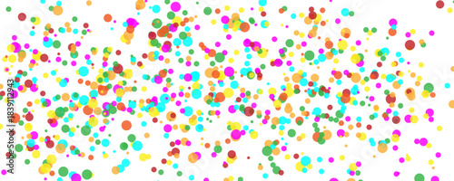 Confetti circles isolated. Round paper party confetti pattern