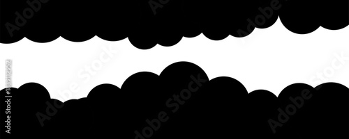 Black cloud icon, weather symbol