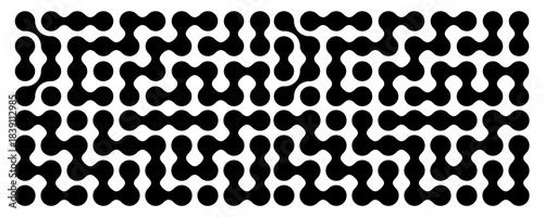 Connect dot geometric pattern. Neural metaball connections bg, science abstract wallpaper